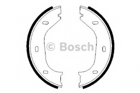 Комплект тормозных колодок, стояночная тормозная система BOSCH 0986487202 (фото 1)