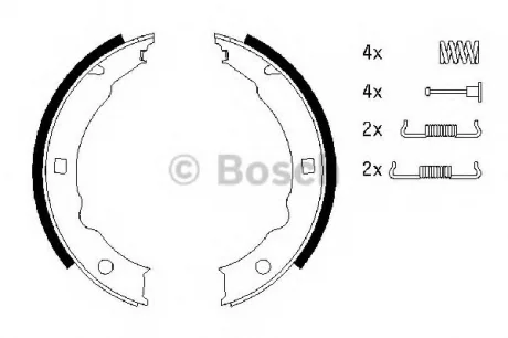 Комплект тормозных колодок, стояночная тормозная система BOSCH 0986487579