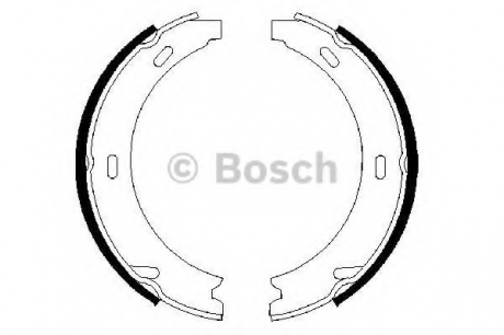 Комплект тормозных колодок, стояночная тормозная система BOSCH 0986487344 (фото 1)