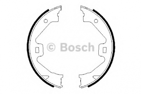 Комплект тормозных колодок, стояночная тормозная система BOSCH 0986487650