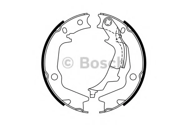 Колодки тормозные барабанные (комплект 4 шт.) BOSCH 0986487768 (фото 1)