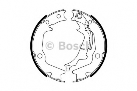 Комплект тормозных колодок, стояночная тормозная система BOSCH 0986487768 (фото 1)
