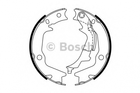 Комплект тормозных колодок, стояночная тормозная система BOSCH 0986487769 (фото 1)