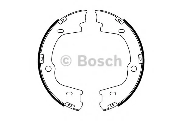 Комплект гальмівних колодок, стоянкова гальмівна система BOSCH 0986487778 (фото 1)