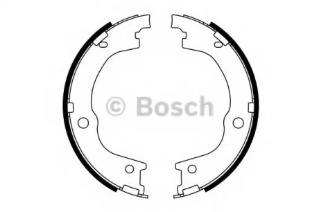 Тормозные колодки, барабанные BOSCH 0986487780