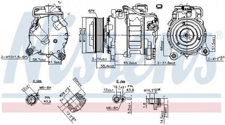 SPR╩пARKA KLIM BMW 1/3/4/X3/X4 1,6-3,0D 10- NISSENS 890622 (фото 1)