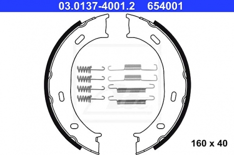 Комплект тормозных колодок, стояночная тормозная система ATE 03013740012 (фото 1)