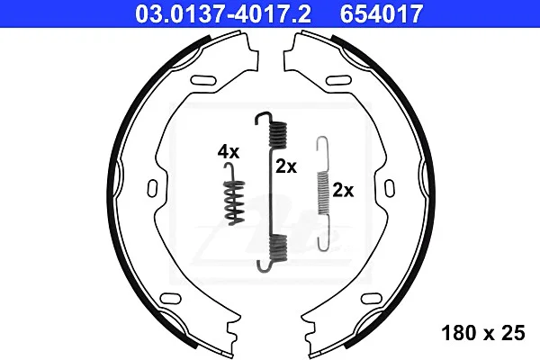 Тормозная колодка MERCEDES CLS (C219), E (VF211), E (W211), E T-MODEL (S211), SL (R230) 1.8-6.3 10.01-01.12 ATE 03013740172 (фото 1)
