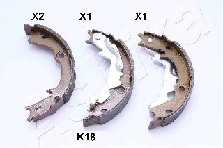 Комплект тормозных колодок, стояночная тормозная система ASHIKA 550KK18 (фото 1)