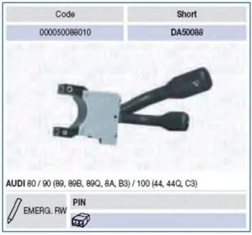 Выключатель на колонке рулевого управления MAGNETI MARELLI 000050088010