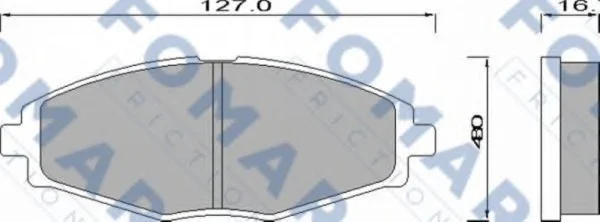 Колодки гальмівні дискові FOMAR FO642281 (фото 1)