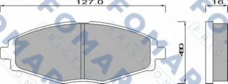 Колодки гальмівні дискові FOMAR FO642281
