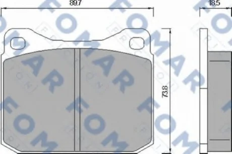 KLOCKI HAMULCOWE VW LT 28/ 31/ 35 77-> GR.18,5MM* FOMAR FO467883