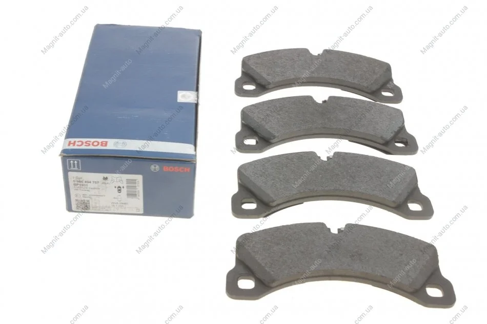 Тормозные колодки дисковые VW/ PORSCHE Touareg/Cayenne F'3,0-4,210>> BOSCH 0986494757 (фото 1)