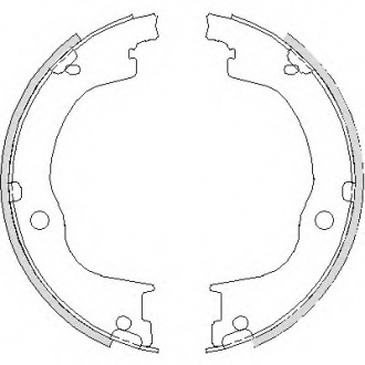 Комплект тормозных колодок, стояночная тормозная система REMSA 474900 (фото 1)