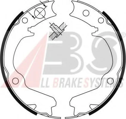 Колодки ручного тормоза Impreza 94- /Forester 97-08/Legasy 94-09 A.B.S. 9116 (фото 1)