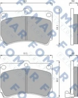 Колодки гальмівні дискові FOMAR FO477481