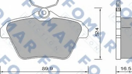 Колодки гальмівні дискові FOMAR FO650081