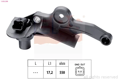 Датчик положення колінвала Citoren Berlingo, C3, C4, Xsara/Peugeot 206, 306, 307 1.4i-1.6 16V 96- EPS 1953298