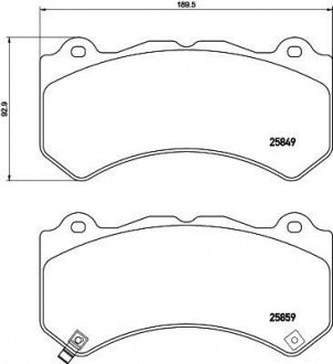 Гальмiвнi колодки к-кт. BREMBO P37018