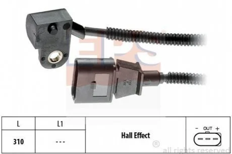 Датчик положення р/вала Audi A3, A4, A6 /Mitsubishi Grandis, Outlander /Seat Leon, Toledo /VW Golf, Passat 2.0TDi EPS 1953456