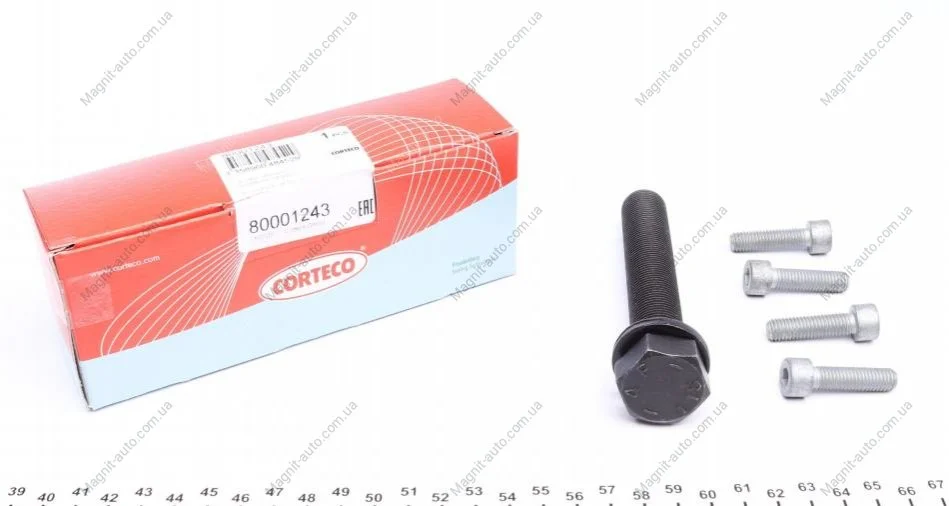 Комплект болтов, ременный шкив - коленчатый вал CORTECO 80001243 (фото 1)