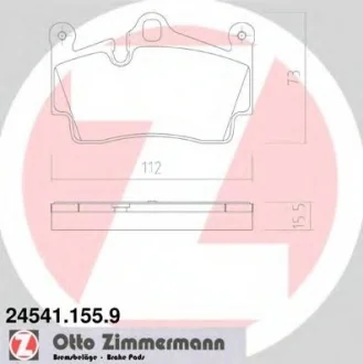 Колодки гальмівні дискові ZIMMERMANN 245411559
