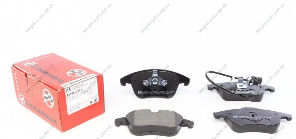 Колодки гальмівні, передні, AUDI A4, A5; 2.0-3.2, 08-17 ZIMMERMANN 247052001 (фото 1)
