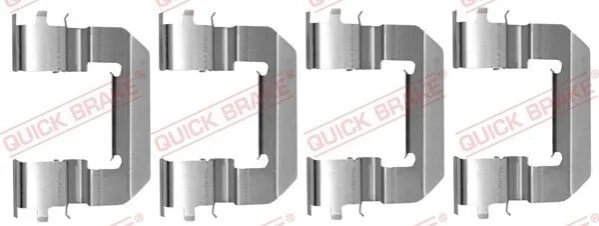 Монтажный набор тормозных колодок FIAT PUNTO HYUNDAI I30, VELOSTER KIA CEE'D, CERATO III, CERATO KOUP III, PRO CEE'D 0.9-2.0 03.11- QUICK BRAKE 1090014 (фото 1)
