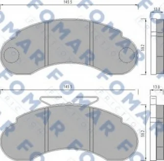 Колодки гальмівні дискові FOMAR FO458581