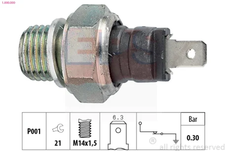 Датчик тиску масла 0,3 bar Fiat Ducato/VW LT 28-46 97- EPS 1800000