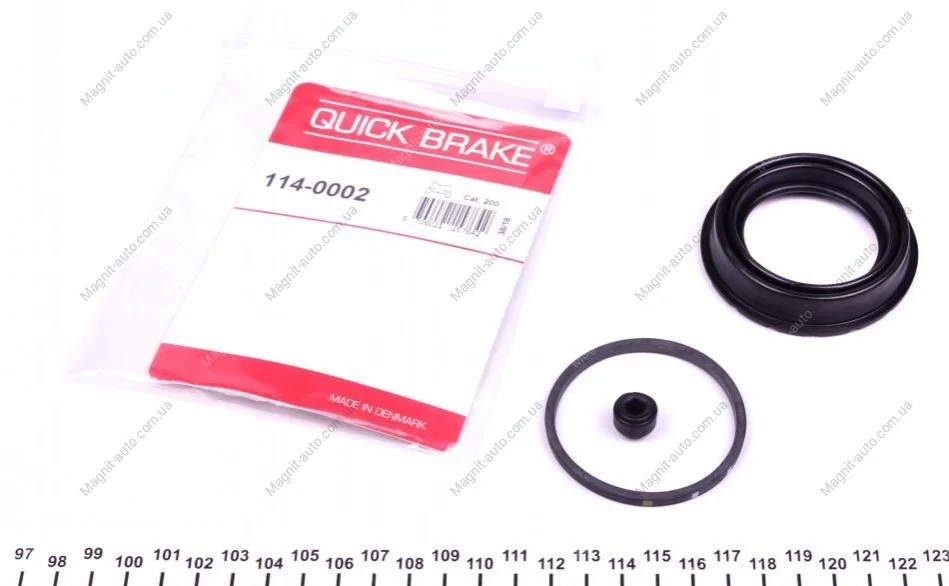 Ремкомплект гальмівного супорту, AUDI, BMW, CHRYSLER, DACIA, FIAT, FORD, LANCIA, MAZDA, OPEL, RENAUL QUICK BRAKE 1140002 (фото 1)