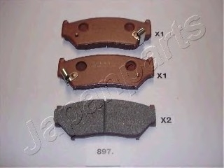 Комплект тормозных колодок, дисковый тормоз JAPANPARTS PA897AF (фото 1)