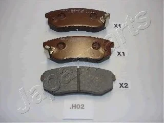 Комплект тормозных колодок, дисковый тормоз JAPANPARTS PPH02AF (фото 1)