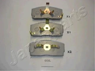 Комплект тормозных колодок, дисковый тормоз JAPANPARTS PA606AF (фото 1)