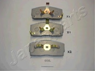 Комплект тормозных колодок, дисковый тормоз JAPANPARTS PA606AF