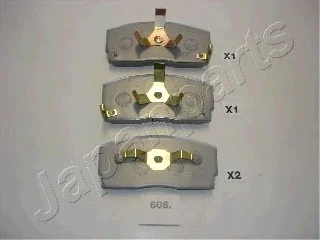 Комплект тормозных колодок, дисковый тормоз JAPANPARTS PA606AF