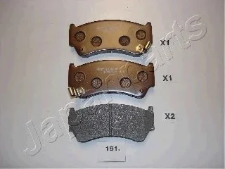 Комплект тормозных колодок, дисковый тормоз JAPANPARTS PA191AF
