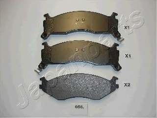 Комплект тормозных колодок, дисковый тормоз JAPANPARTS PA056AF (фото 1)