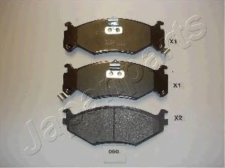 Комплект тормозных колодок, дисковый тормоз JAPANPARTS PA060AF (фото 1)