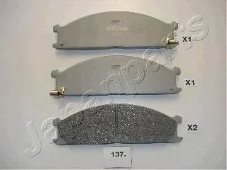 Комплект тормозных колодок, дисковый тормоз JAPANPARTS PA137AF (фото 1)