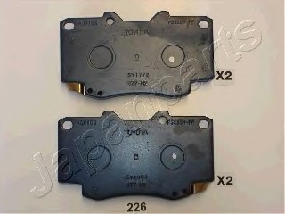 Комплект тормозных колодок, дисковый тормоз JAPANPARTS PA226AF