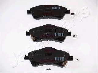 Комплект тормозных колодок, дисковый тормоз JAPANPARTS PA244AF (фото 1)