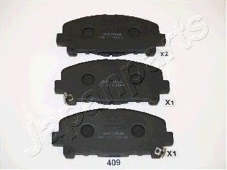 Комплект тормозных колодок, дисковый тормоз JAPANPARTS PA409AF (фото 1)