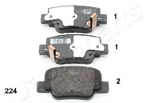 Комплект тормозных колодок, дисковый тормоз JAPANPARTS PP224AF