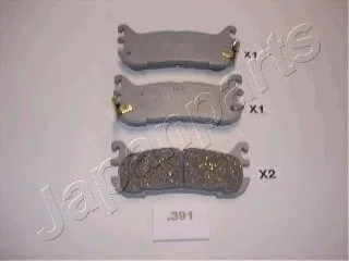 Комплект тормозных колодок, дисковый тормоз JAPANPARTS PP391AF (фото 1)