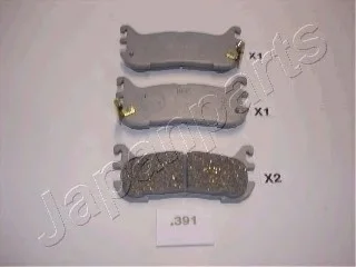 Комплект тормозных колодок, дисковый тормоз JAPANPARTS PP391AF