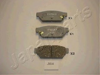 Комплект тормозных колодок, дисковый тормоз JAPANPARTS PP504AF (фото 1)