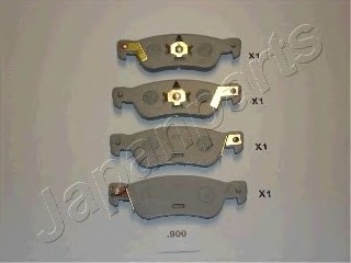 Комплект тормозных колодок, дисковый тормоз JAPANPARTS PP900AF