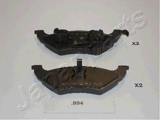 Комплект тормозных колодок, дисковый тормоз JAPANPARTS PP994AF